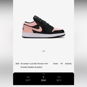 Air Jordan 1 low crimson tint